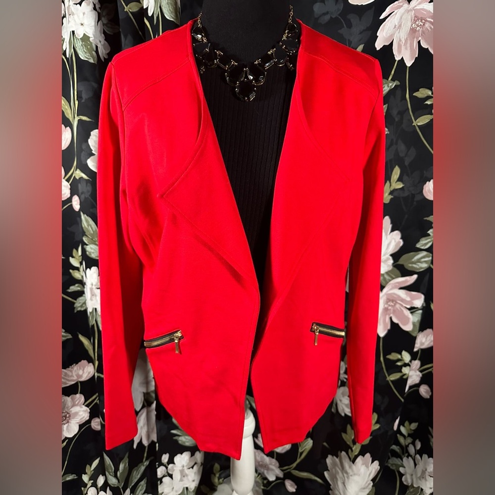 NWT RED WOMENS CHICO’S 2/L BLAZER JACKET